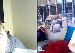 Slutty amateur flashing her big boobs in the backseat