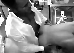 boss has employee suck his uncut cock