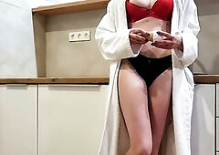 Ice Cream Is Wonderful For Small StepMom...Intensive Climax From Ice Cream Toy