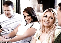 Sexy Couples Full Exchange For INTERRACIAL FOURSOME!