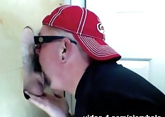 Soccer Step daddy Cums At The Gloryhole - GloryholeHookups