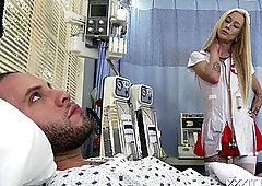 transsexual nurse Jenna bj's deep-throating on cock and getting stuffed