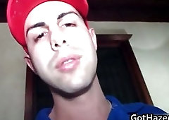 Fresh straight college guys get gay hazing