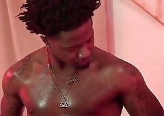 Sexy black dude with perfect body and a huge dick gets seduced by a horny and cute white teen guy