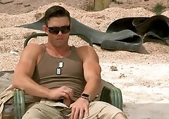 Bodybuilder, wolf, military