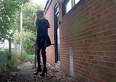 Tranny On Display At The Construction Site