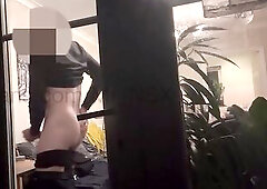 TEASER: Jerking off in full view of neighbours. Hung and slutty, jerking publicly. Large ramrod masturbated