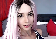 Sweet girl play with a big dildo holes ass sexy