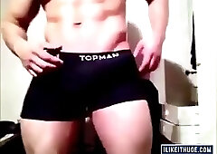 Young Bodybuilder With A Huge Boner