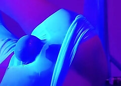 Undressing Humid Neon Cut-Offs and Demonstrating Lovely Bum