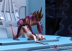 Alien Dickgirl Fucks A Sex Servant In The Mystical Cave On The Exoplanet