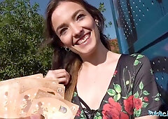 Slim Cutie Kylie Harris Pleases a Stranger With Hot Sex In an Abandoned Buiding & Gets CIM For Money