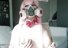 Screw 02 zero 2 in Red Bunny Dress and Fishnet