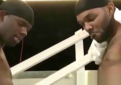 Two black guys getting rough part1
