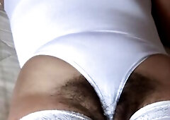 Hair comes without bikini 58-year-old Latin babe mother, nice-looking and exhibitionist aged