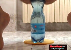 extreme ass insertion with 2 plastic bottles 9