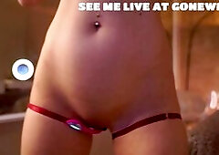 Blonde Glasses Babe Toys Pussy