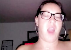 Hawt u breasty wife rides schlong whilst talking about her screwing step dad.