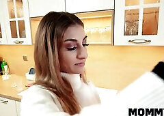 MOMMY4K. Shaving older twat ended up as sexy washroom bang