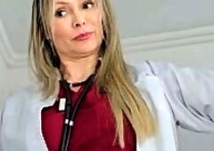 A excited doctor has sex with her youthful patient