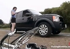 “Fuckingmachines on the Road” proceeds as we find one more amateur playgirl in the hills on Marin headlands. Randi is a hawt red head who favourab
