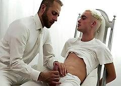 Horny Twink Missionary Jerked Off By Priest Step daddy