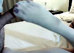 Large Booty Schlong Rides Nylon Fetish Dream