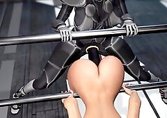 Curvy big tits and big ass in 3D animation