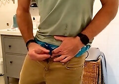 Wordy onanism session with cock ring and ball play featuring Tjenner