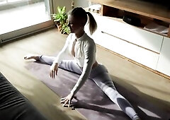 Yoga Sweetheart gets Dicked down with Her Panties Half Way down