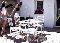 The cuties move into scissors, grinding on every other energetically; then Gina gets on top in a sixty-nine, eating and finger-screwing Ivana skilfull