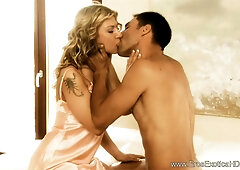 Passionate interracial couple explores anal intimacy in sunlit rooms