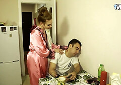 Domineering stepmother Melissa Benz drags her stepson into a rough bondage session