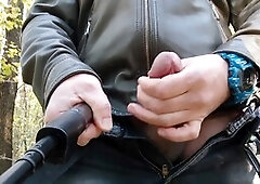Forest jerk, gay cum