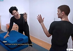 Busty blonde and thick ass in an adult visual novel with steamy stories