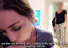 My mamma caught me giving a oral-job to my boyfriend. We were talking and this babe watched and this guy cum.