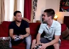 Str8togay.com: Young twink Beaux Banks giving head for big dick