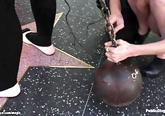 Bound hoe disgraced in Hollywood blvd