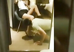 Asian Ladyboy foot fetish with a client & fucking him in the butt wearing stock