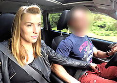 Outdoor sex for money is new experience in beautiful babe's life