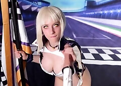 Lana Rain In Racing Saber Alter Pleases Her Master FemDom