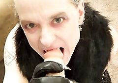 Avid Vampire Transsexual Biting Your Rod POV