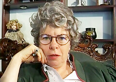 Granny Fingers Her Ass