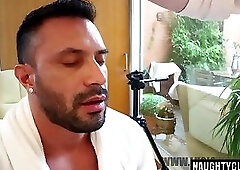 Latin gay anal sex and facial