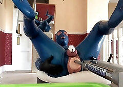 pvcsissy in innocence ass fucking tearing up machine