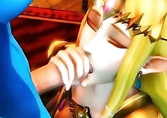 Tranny Zelda lays back and strokes her cute little cock