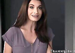 Blonde Tbabe Ella Hollywood gives footjob before ass fu