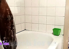 Thot in Texas - 62 year old granny with wrinkled tits hairy pussy fucks well part 1