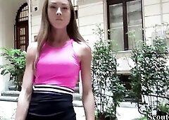 GERMAN SCOUT - SLENDER HAWT TEEN AKIRA MAY TEMPT TO BANG AT STREET CASTING