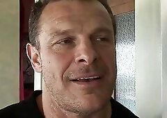 Frightening ugly shemale slut sucks a hard cock like devil